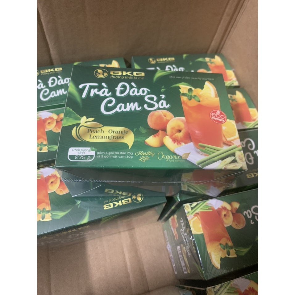 Trà Đào Cam Sả Organic BKB 275G Gói Pha Sẵn Tiện Lợi