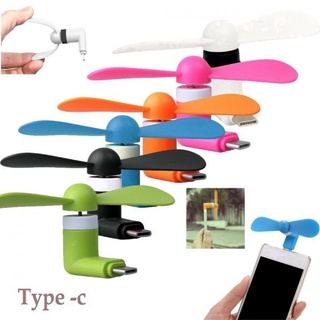 Quạt 2 cánh cắm điện thoai chân Type C-Micro USB-iphone