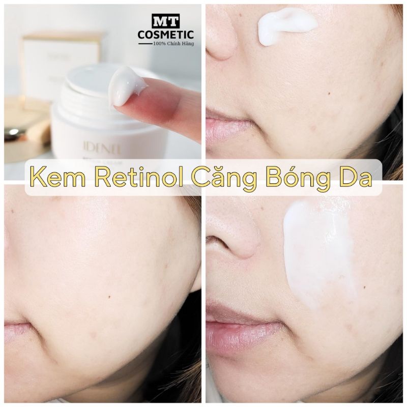 Combo chống lão hóa IDENEL - Serum vi kim Raphitox 30ml - Kem Retinol 50ml tác động kép căng bóng và chống lão hóa