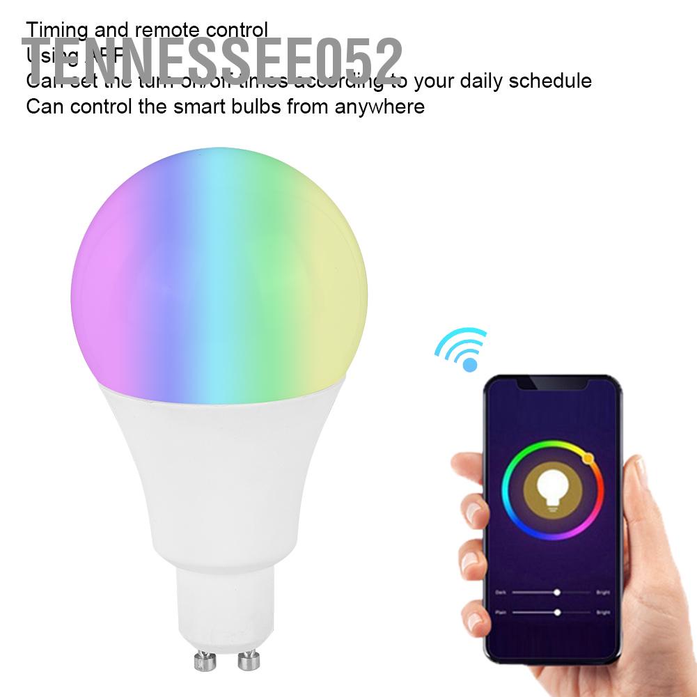 [Hàng Sẵn] Bóng đèn LED thông minh WiFi Bluetooth RGB Thay đổi màu sắc làm mờ cho Amazon / alexa / google / home / IFTTT / Tmall Genie 85-265V【Tennessee052】