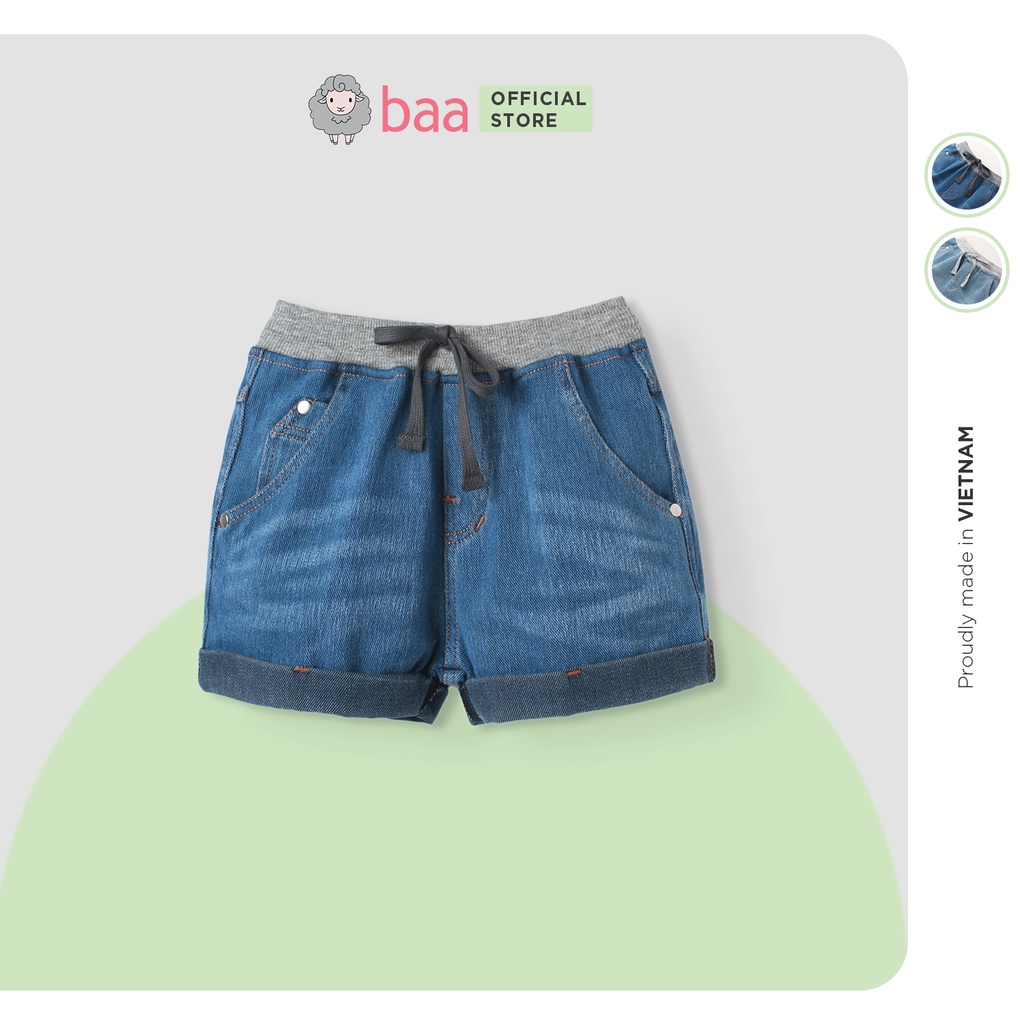 Quần short jeans cho bé gái BAA BABY lưng thun từ 1 - 7 tuổi - GT-QU18N