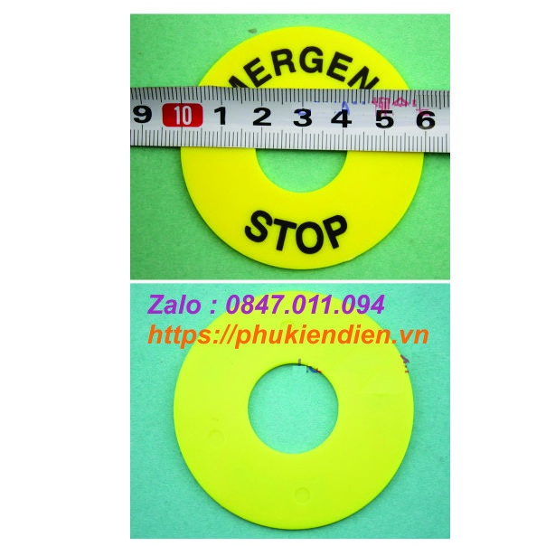 Tem mác nút dừng khẩn cấp phi 22