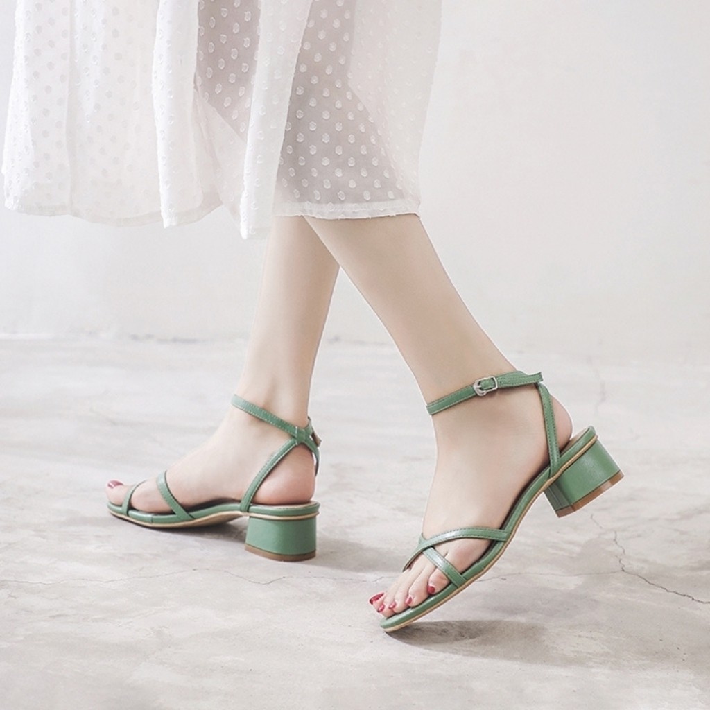 Giày Sandal Cao Gót thời trang Quai Mảnh Dáng Hàn Quốc cao 3cm - Có Size Ngoại Cỡ