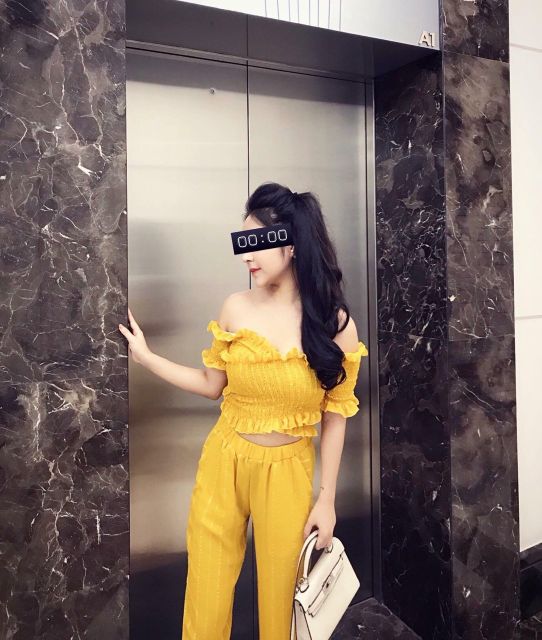 Áo voan đắp chéo bẹt vai