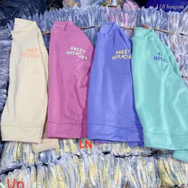 Áo nỉ bo SWEET góc ngực LN11