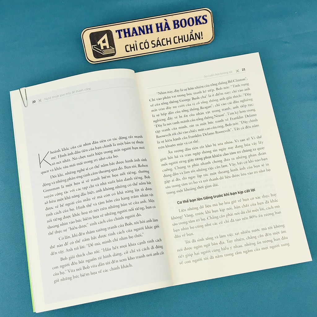Sách - Nghệ Thuật Giao Tiếp Để Thành Công (Bìa xanh) -92 thủ thuật giúp bạn trở thành bậc thầy giao tiếp- Thanh Hà Books