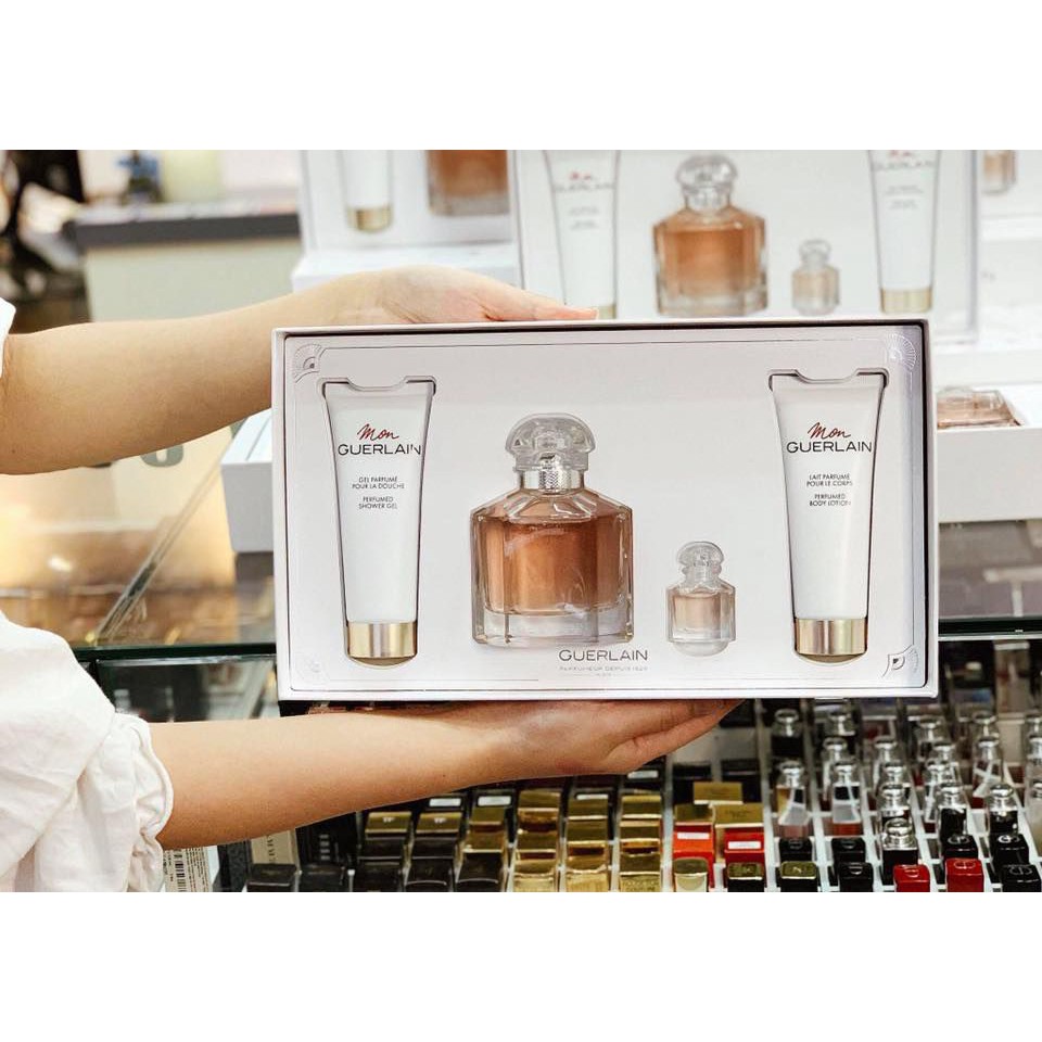Bộ quà tặng nước hoa Mon Guerlain + Dưỡng thể &amp; Sữa tắm