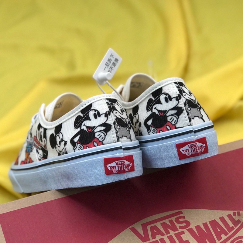 Disney Giày Thể Thao Vans Chính Hãng Họa Tiết Chuột Mickey Xinh Xắn