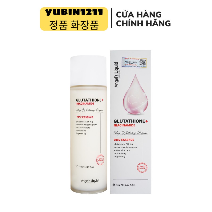 Nước Thần Dưỡng Trắng Angel's Liquid Glutathione plus Niacinamide 700V Essence 150ml