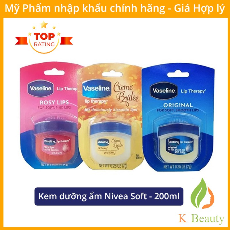 Sáp Dưỡng Môi Hồng Xinh Xắn Vaseline Lip Therapy Dạng Hũ 7g - Hàng USA