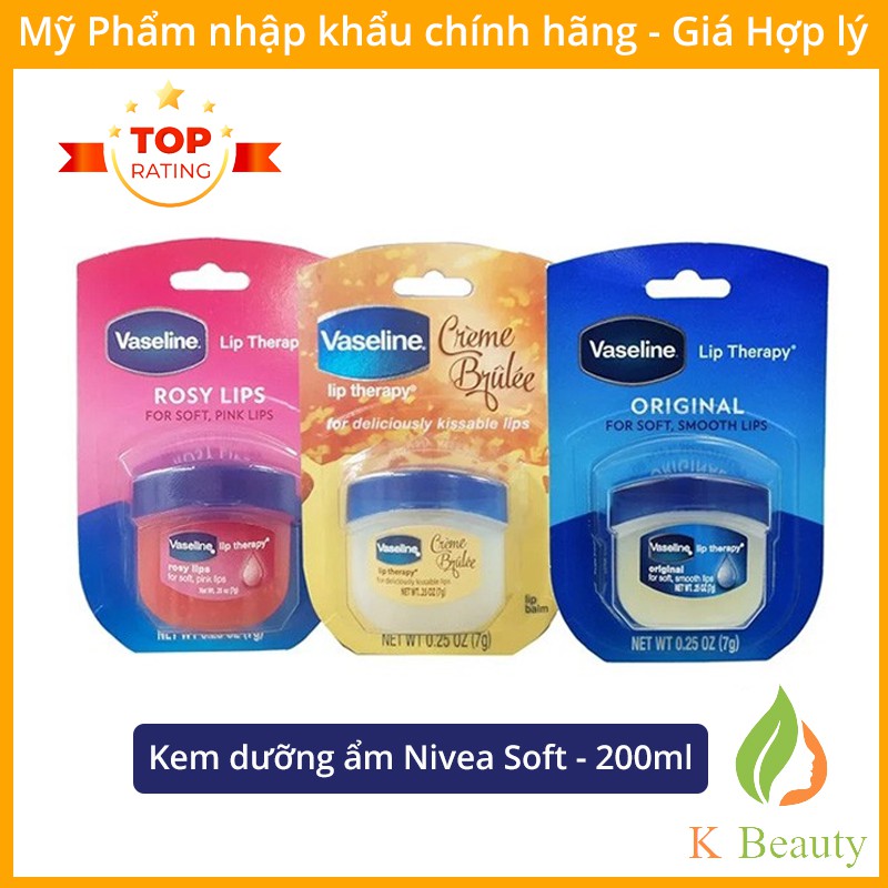 Sáp Dưỡng Môi Hồng Xinh Xắn Vaseline Lip Therapy Dạng Hũ 7g - Hàng USA