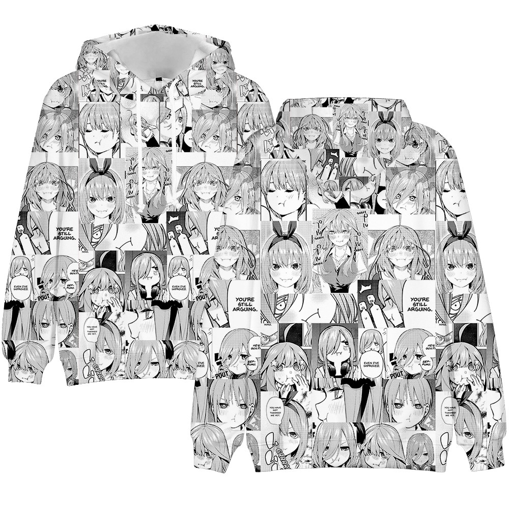 Áo Hoodie Hóa Trang Nhân Vật Nakano Ichika Nino Miku 3D