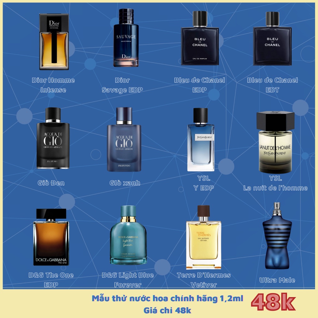 Mẫu thử nước hoa nam 1,2ml dạng chấm | BigBuy360 - bigbuy360.vn