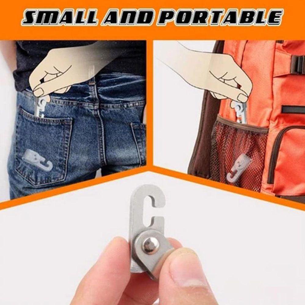 Set 4 Móc Khóa Tự Động Mini VANES1 Kèm Dây Thừng Cắm Trại Đa Năng