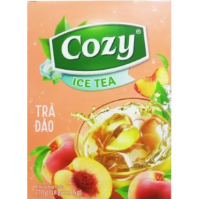 [CHÍNH HÃNG] Trà Đào Hòa Tan Cozy Ice Tea Hộp 270g (18 gói x 15g)