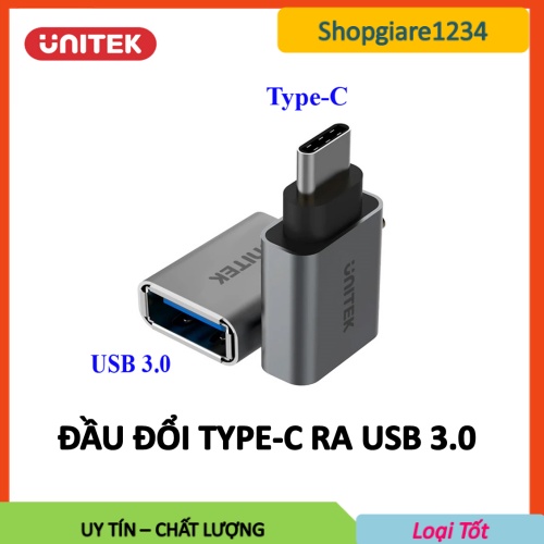 Đầu đổi USB 3.1 Type C sang USB 3.0 OTG UNITEK 025- Chính Hãng 100%, Bảo Hành 12 Tháng