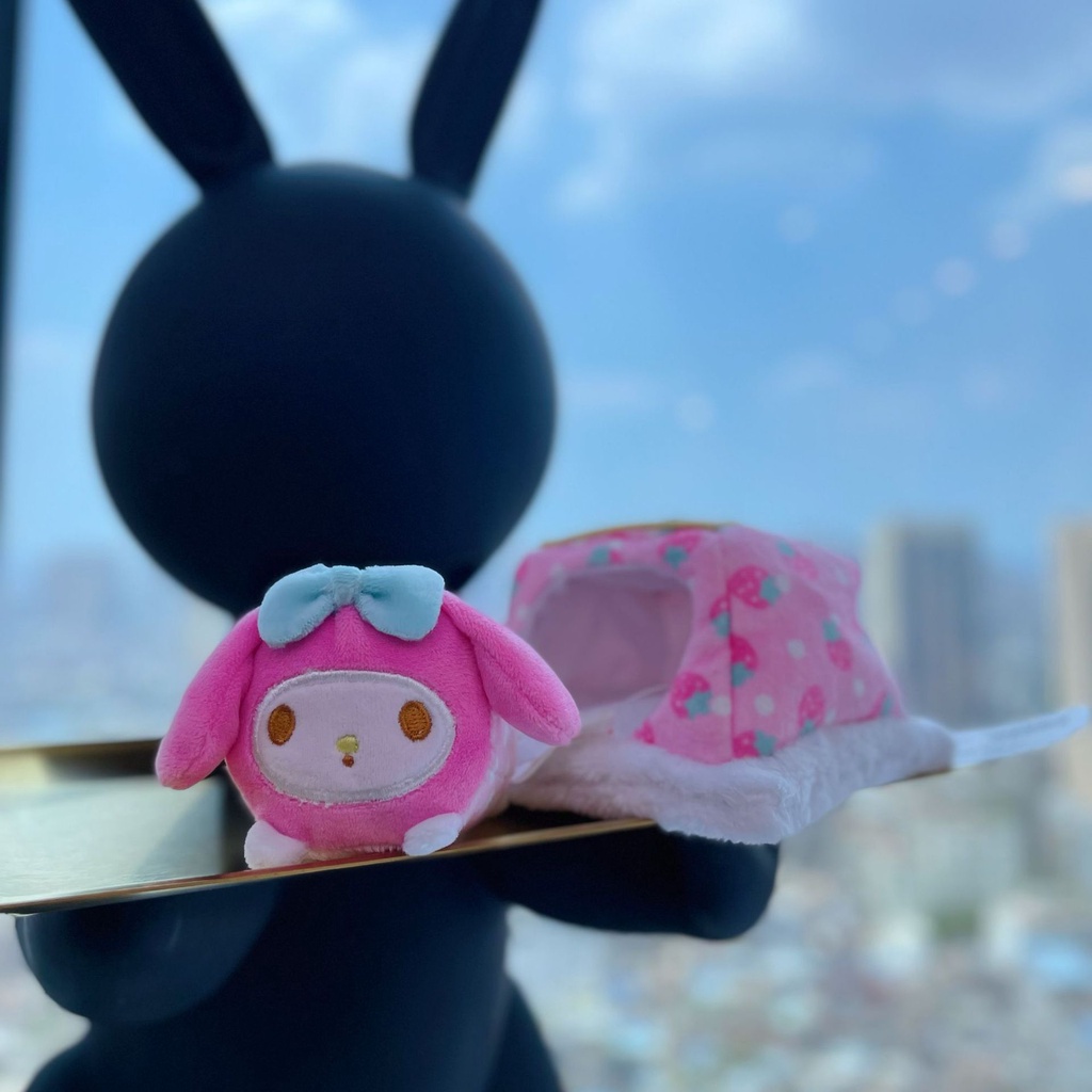 Sanrio Set 1 Thú Nhồi Bông Hình cinnamoroll kuromy kt pc melody Treo Túi Xách Cho Bé