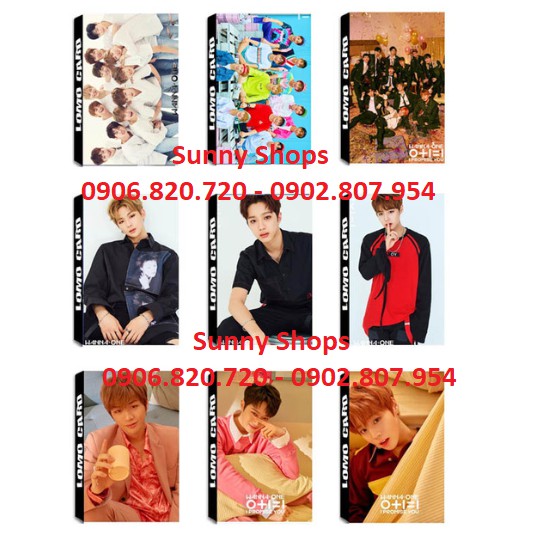 Lomocard hình Wanna One và các thành viên Daniel, Jihoon, Guanlin