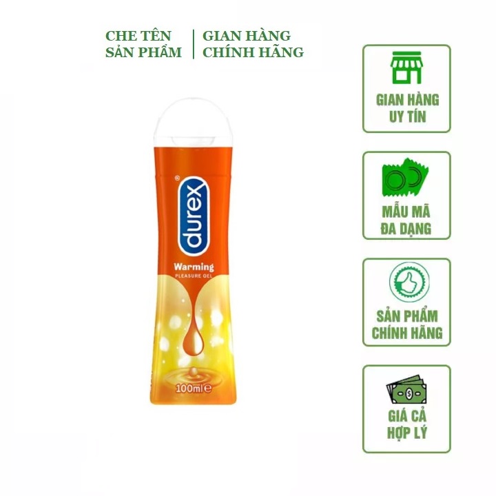 Gel bôi trơn tạo độ ẩm cao cấp Durex Play Warming - 100ml - Chính hãng