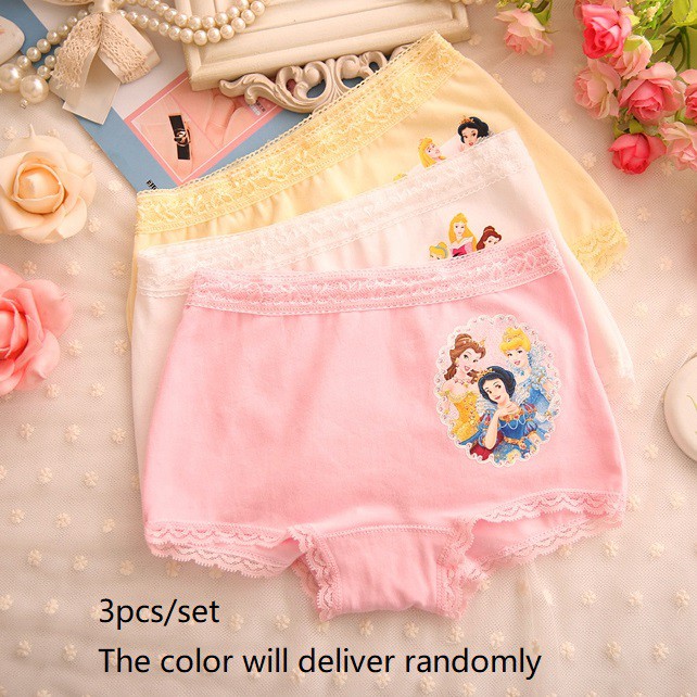 3 Quần lót Công Chúa Disney Chất Lượng Cao 95% Cotton Và 5% Cotton Cao Cấp cho bé gái