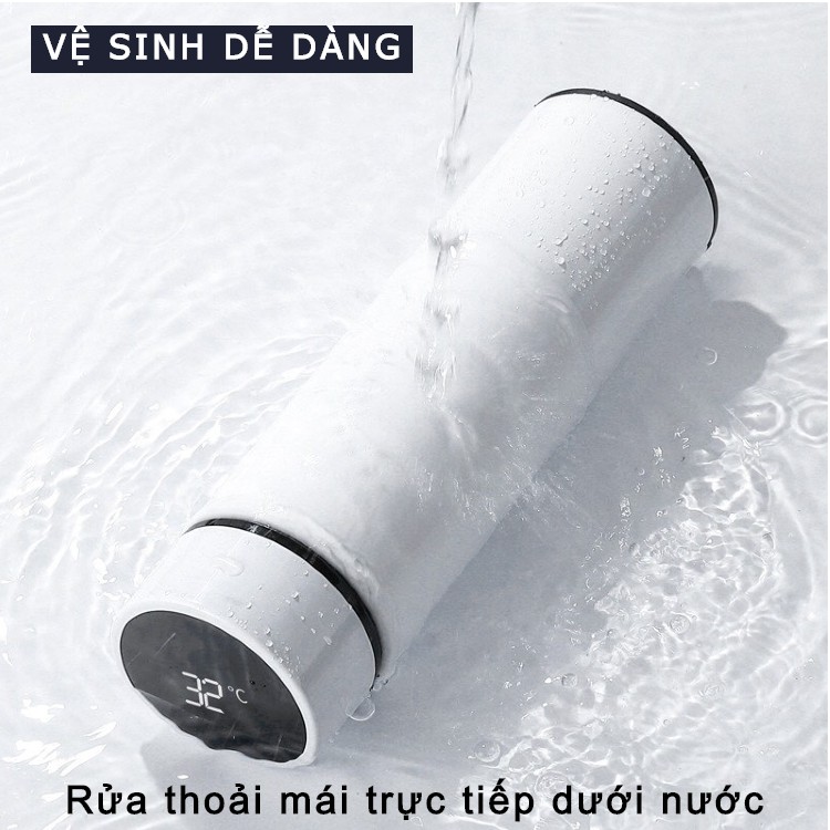 Bình Giữ Nhiệt 500ml Nắp Cảm Ứng Nhiệt Độ Inox 304 Cao cấp Q038