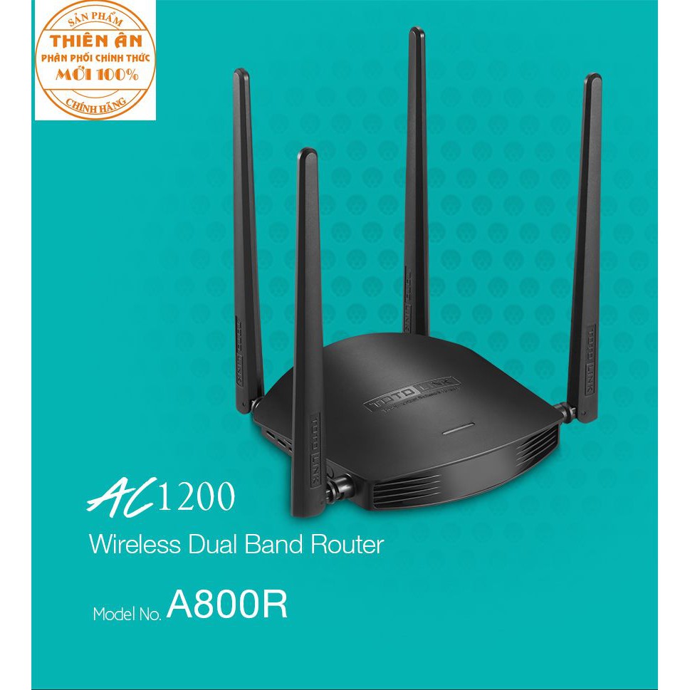 Router TOTOLINK A800R, AC1200 - BẢO HÀNH CHÍNH HÃNG