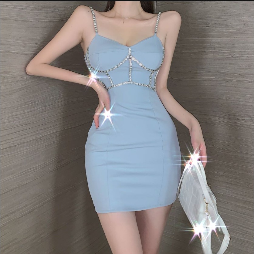 Đầm nữ dáng ôm kiểu hai dây nữ Emilyshop