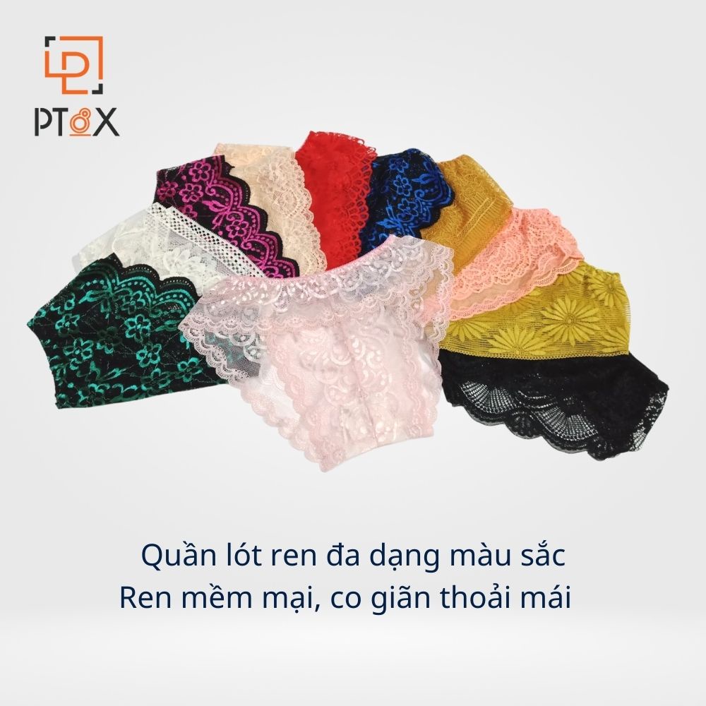 Quần Lót Nữ Ren Sexy họa tiết ren xuyên thấu siêu gợi cảm quyến rũ freesize từ 45-65kg PT8X