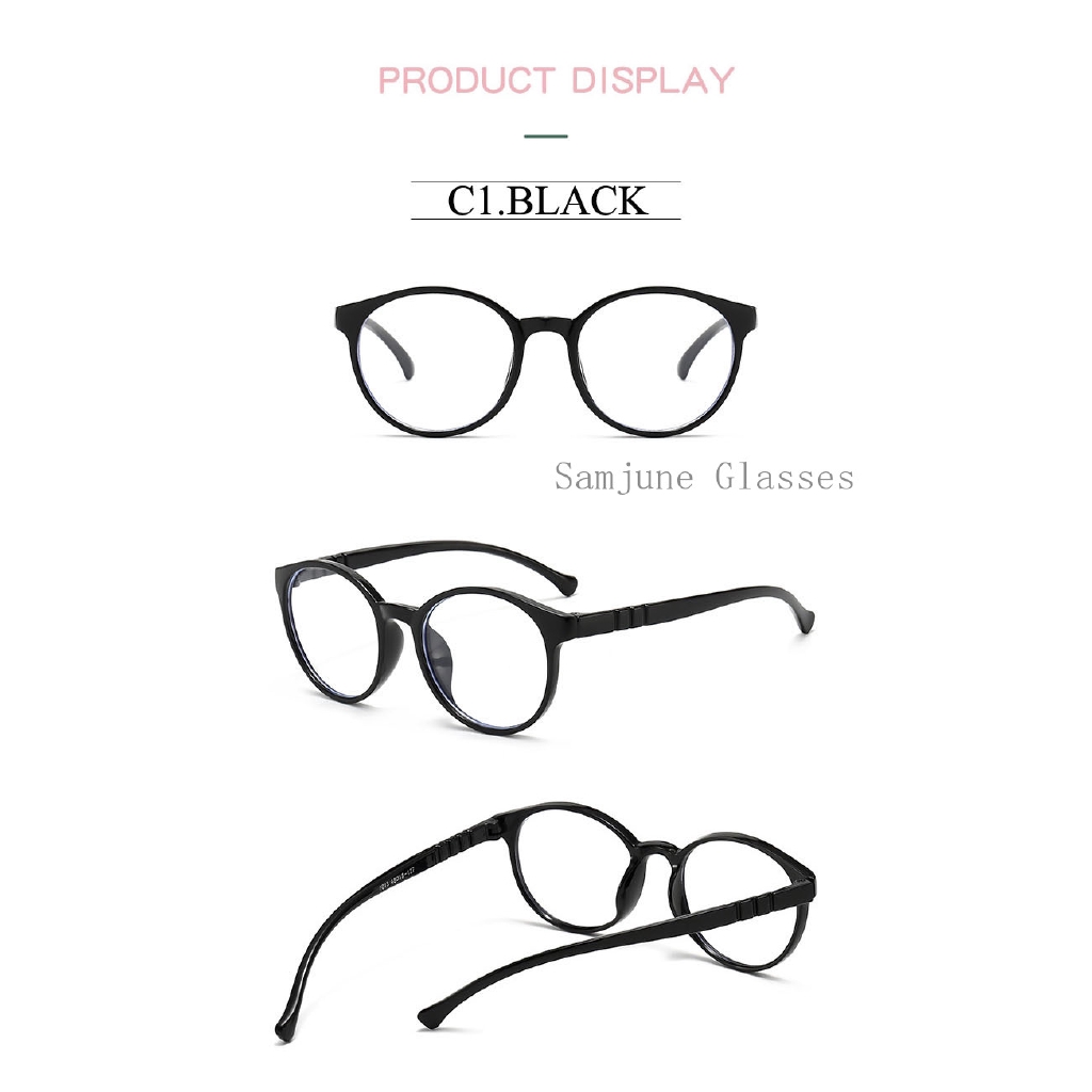 Mắt Kính Gọng Tròn Chống Ánh Sáng Xanh Cho Bé Samjune