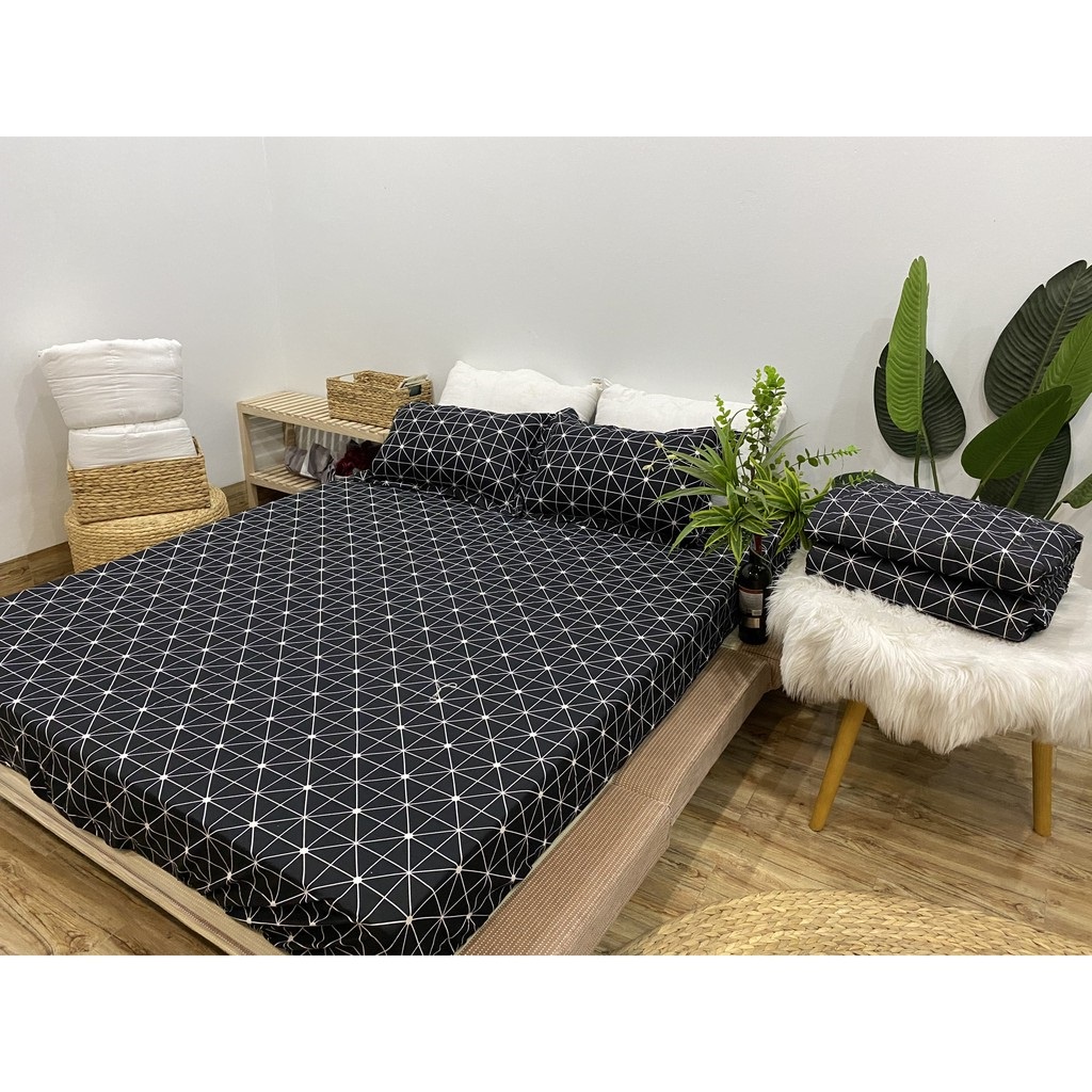 Bộ Ga Gối 3 Món M6. M8. M2 cotton poly Hàn Quốc Miễn Phí Bo Chun Drap Ga Giường - Minbedding