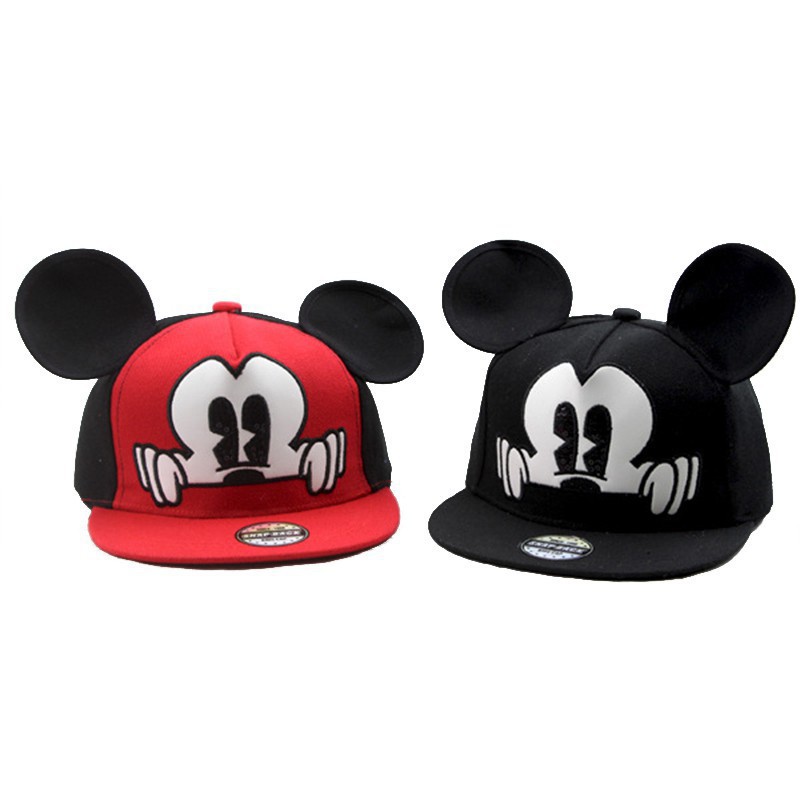 Kids hats cartoon cap Mũ lưỡi trai tai chuột Mickey cho bé trai và bé gái