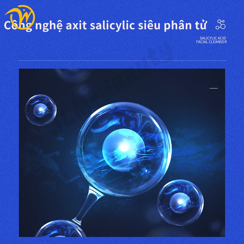 IN nước cân bằng axit salicylic da nhờn mụn làm sạch sâu làm trắng da sữa rửa mặt trị mụn cho nam và nữ 100G