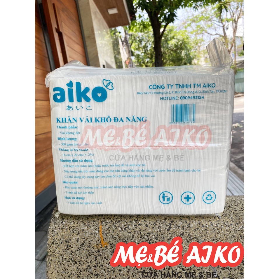 KHĂN VẢI KHÔ ĐA NĂNG AIKO - Gói to 500G