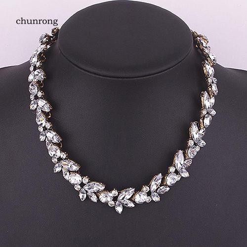 Vòng cổ Choker MặT HìNh Hoa ĐíNh Kim Cương Giả ThờI Trang Cho Nữ
