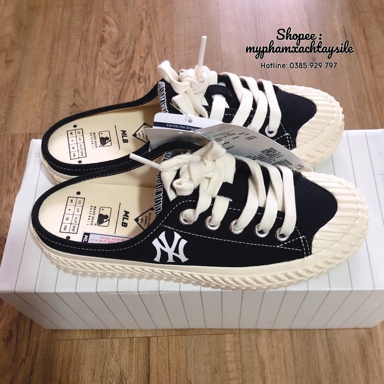 ĐỦ SIZE / BAO AUTH - Giày MLB Mule NY Đạp Gót - GIẦY HÀNG CHÍNH HÃNG