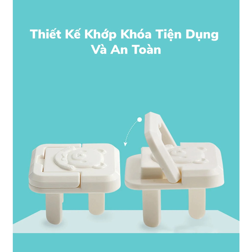Nút Bịt Ổ Điện Chống Giật 2 Chân Cao Cấp Nhỏ Gọn Chắc Chắn Bảo Vệ An Toàn Cho Bé