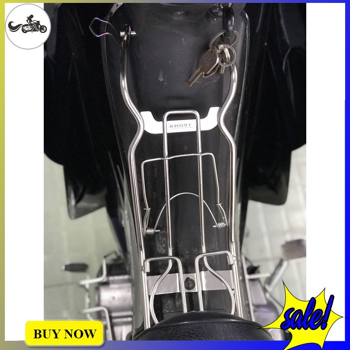 Baga giữa xe Jupiter v từ inox 10li dày dặn cứng cáp gắn như zin màu inox