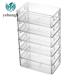 Bộ 6 Khay Nhựa Trong Suốt Đựng Thực Phẩm