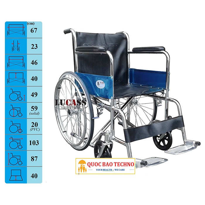 Xe Lăn Lucass D89 Xe Lăn Tay dành cho người già, người tàn tật. Chất lượng cao cấp giá tốt