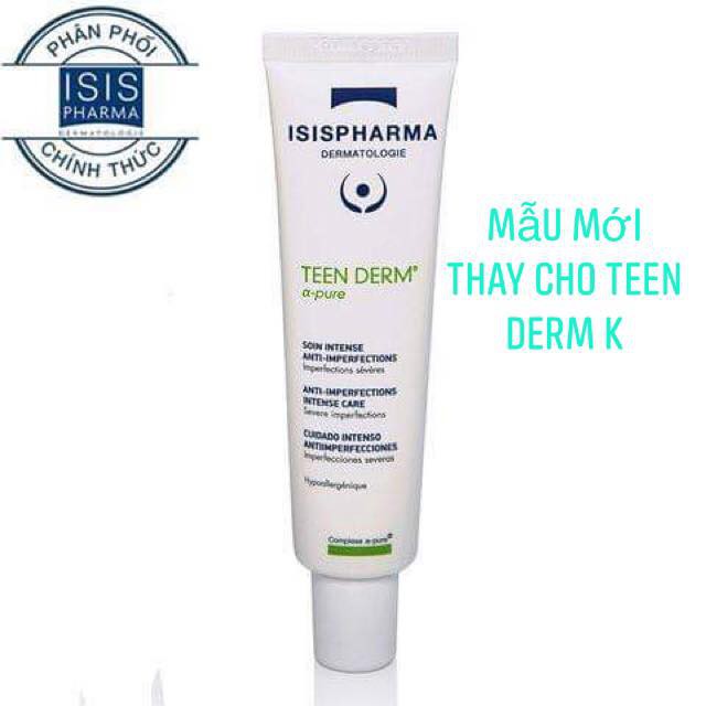 Teen Derm Alpha pure 30ml - KEM BÔI MỤN THẾ HỆ MỚI