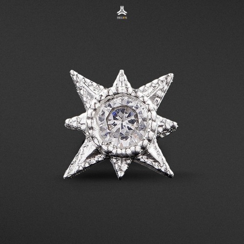 Khuyên tai bạc nam, nữ HeliSilver Lodestar S925 KTB291