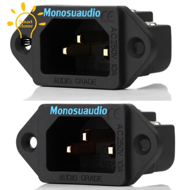 Monosaudio IB70(C) Pure Copper AC IEC Inlet Socket Audiophile Power IEC320 Mains Connector C14 Power Socket