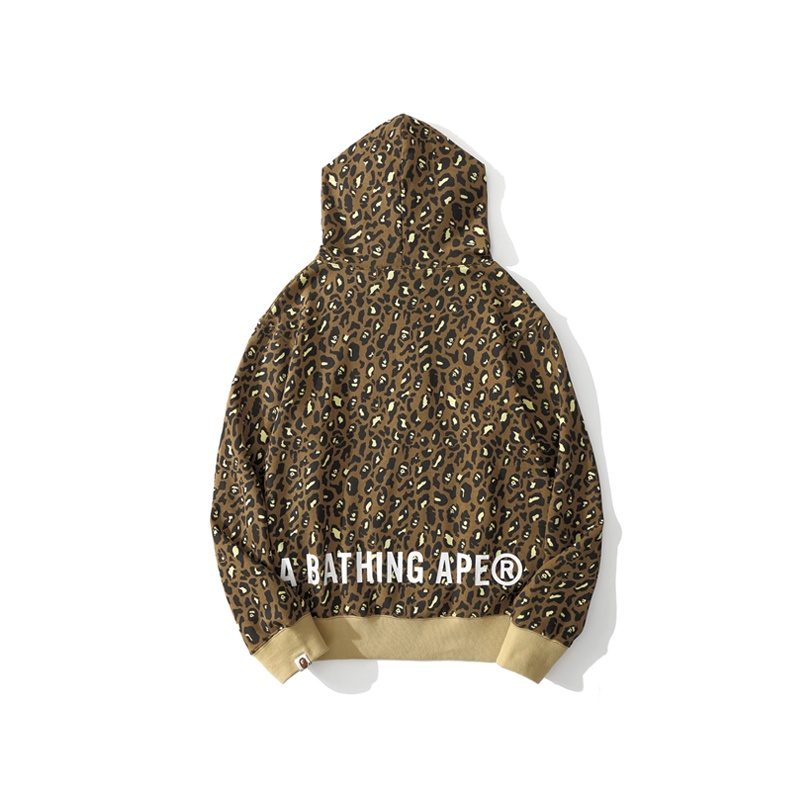 Bape Thời Trang In Áo Hoodie Cotton Unisex