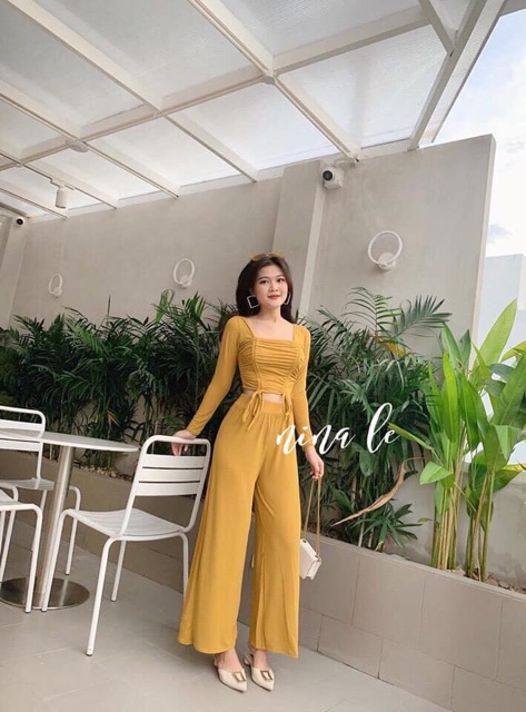 Set quần ống rộng