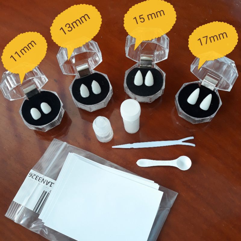 Răng Khểnh size 11mm 13mm siêu CUTE có kèm theo keo bột và dụng cụ đính tại nhà | BigBuy360 - bigbuy360.vn