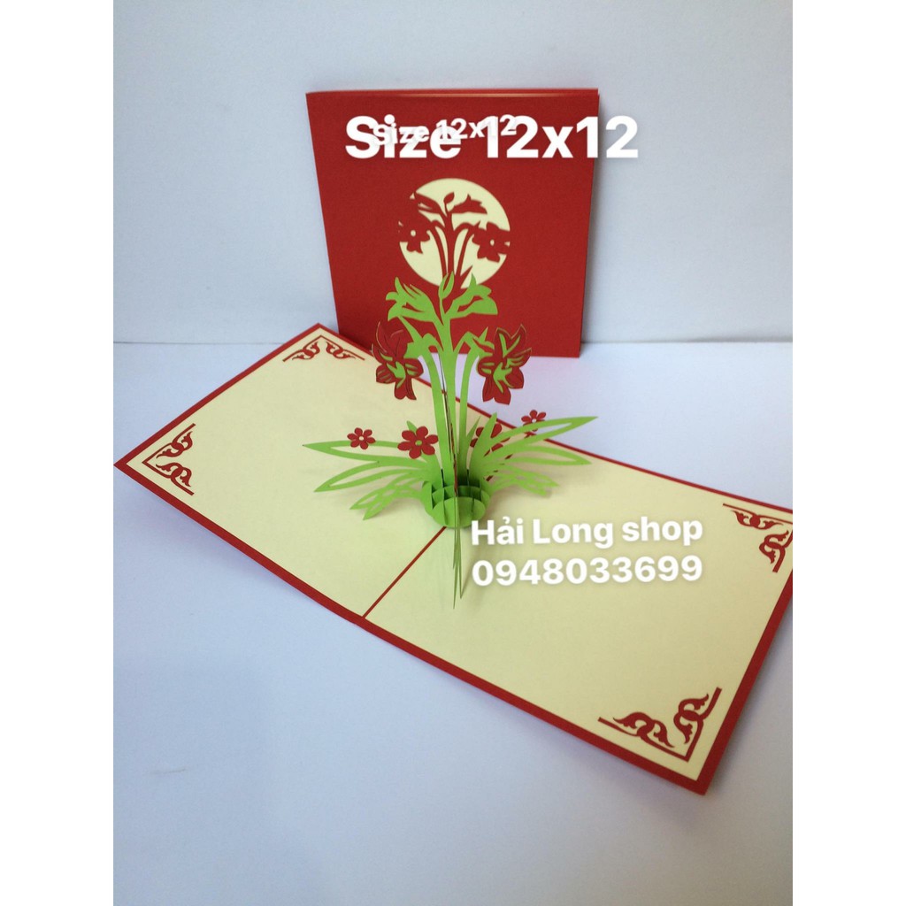 Hoa Ly - Flower -  Thiệp 3D | BigBuy360 - bigbuy360.vn