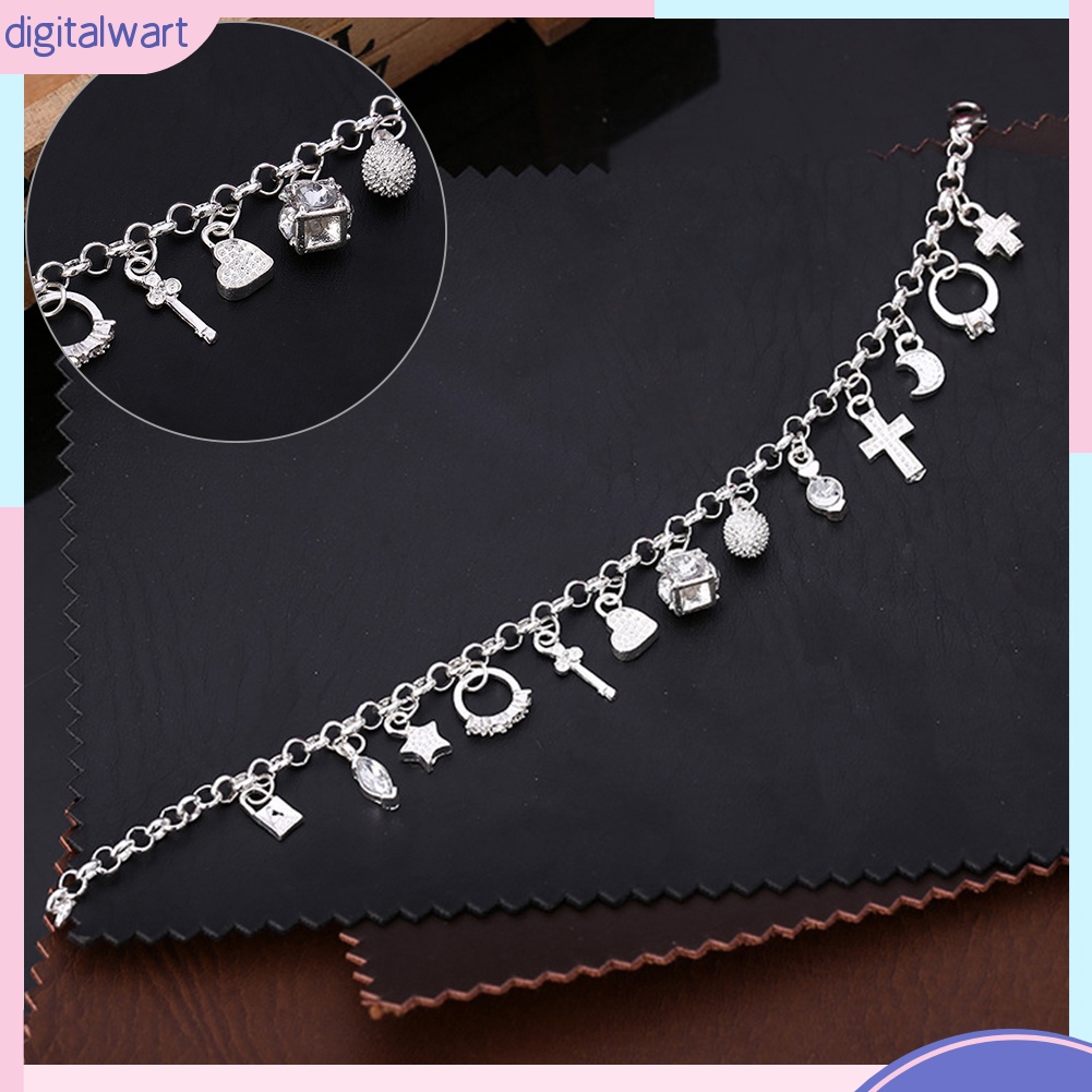 Vòng Đeo Tay Mạ Bạc Kiểu Dáng Đơn Giản Thanh Lịch Dành Cho Nữ