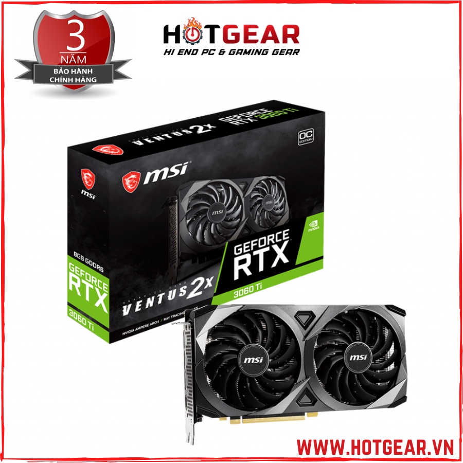 Card màn hình MSI GeForce RTX 3060 VENTUS 2X (LHR) OC 12G V2 NEW chính hãng bảo hành 36T