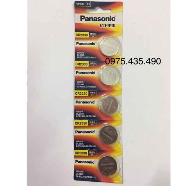 Combo 5 Viên Pin CR2330 Panasonic Lithium 3V