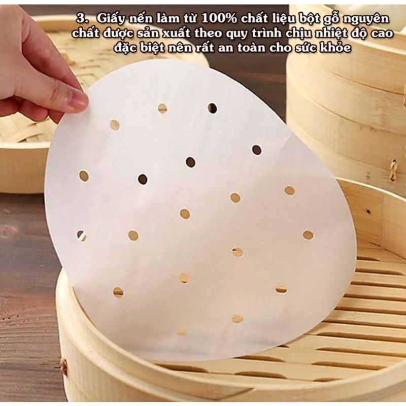 Set 100 tờ giấy nến lót nồi chiên không dầu, giấy nến làm bánh